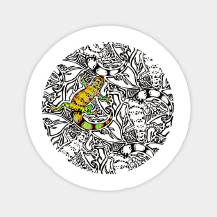 Lizard Tessellation Yellow Sticker